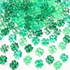 120pcs St  Patrick s Day Shamrock Acrylic Ornaments Vase Filler Acrylic Lucky 