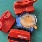 Four Vintage Red   Blue View-master Viewers And 31 Reels  Disney wiggles  V good