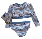Bluey Swimsuit Baby Girls Size 12 Months 2-piece Swim Set Nwt Long Sleeve