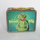 Vintage 1979 Muppets   Kermit The Frog Metal Lunch Box With Thermos