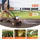 Tiller Cultivator Gas Powered 43cc 2-stroke Garden Cultivator Lawn Garden