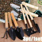 3pcs Mini Gardening Tool Set Wood Handle Shovel Rake Planting Kit Tools