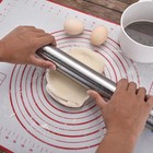 Stainless Steel Adjustable Thickness Rolling Pin With Scale
