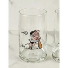 B c  Ice Age Comic Collector Drinking Clear Glass 12oz Arby s 1981 X2 Vintage