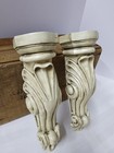 Pair Antique Wood Corbel Porch Brackets Victorian Shabby Old Vtg Chic 
