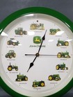 13 5  John Deere Tractor 1916 - 2002 W  Sound On The Hour Wall Clock Works Euc 