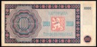 Czechoslovakia 1000 Korun 1945 P74c  about Unc   London Issue perforation 3 Md  