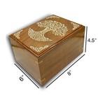 Wooden Urn For Human Ashes   Tree Of Life Wooden Urns Handcrafted Funeral Urn