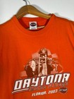 2003 Harley Davidson Men s Orange Daytona Bike Week Sleeveless Shirt Large Usa