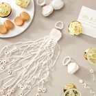 30 Pack No Mess White Throw Streamers For Birthday Party  Wedding  Grand Opening