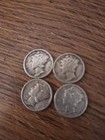   flash    4 Silver Mercury Dimes      Nice