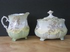 Antique Or Vintage Fancy   Delicate Creamer   Sugar Bowl Set