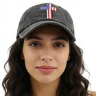 Christian American Flag Cross Baseball Cap S