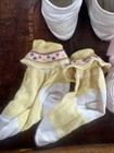 Vintage White Leather Baby Shoes And Socks