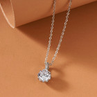 Woman Necklace Cubic Zircon Pendant Silver Plated Stainless Steel Women Chain