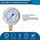 2-1 2 Inch Air Pressure Gauge  0-100 Psi  Silicone Oil Filled  Heavy-duty Sho   