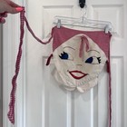 Vintage Handmade Apron Lady With Gingham Bow