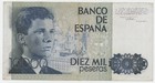 Spain Espa  a 10000 Pesetas 24-9-1985 Pick 161 Vf Circulated Banknote Ref 939