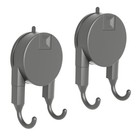 Strong Suction Cup Hooks For Shower  Bathroom  Kitchen  Heavy 2 Pack Gunmetal