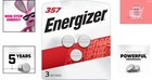 Reliable Energizer 357 303 Batteries - 3 Count Button Cells  5- Shelf Life