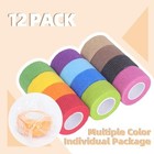 12-pack Self Adhesive Bandage Wrap 1 Inch X 5 Yards  Elastic Athletic Tape  T   