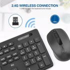 Wireless Keyboard And Mouse Combo - Standard Office Pc Keyboard And Optical W   