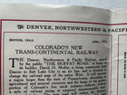 1911 Denver Northwestern   Pacific Railway Moffat Road Pictorial Folder Brochure