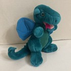 Vintage Dakin Plush Teal Dragon 10    Wings Corduroy Belly 1983 Stuffed Animal 9   