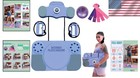 Pilates Board Reformer Set Foldable Home Workout W  Bands Ball Timer