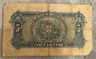 Portugal Currency 5 Escudos 1925 In Below Average Condition Banco De Portugal