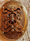 Vintage Gold Tone Lg Pendant Locket 2 25  X 1 75   115
