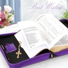 Large Classic Bible Cover Pu Leather Carrying Book Case Church Bag With Bookmark