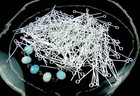 Bulk 500 Eyepins Silver Plated Steel Eye Pins 21 Gauge 20mm Long