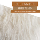Real Icelandic Sheepskin Rug Natural White - Size 2 X 3-4  Long Hair