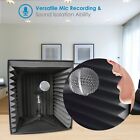 Pyle Portable Studio Soundproofing Foam Shield Isolation Booth Box - Black