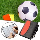 Sport Football Soccer Referee Wallet Notebook With Red Card And Yellow Card