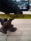 Raven Crow Figurine On Tree Branch Gothic Wildlife Resin Statue