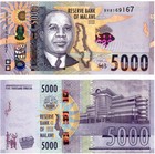 2024 - 2020 Malawi 50 To 5000 Kwacha Banknote Unc Full Set