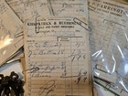 Antique Mercantile Ephemera Grocery Receipts  1900s Paper Pack Of 10