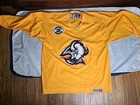 Buffalo Sabres Vintage Ccm Center Ice Goat Head Practice Jersey Men s Xl Gold