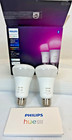 Philips Hue White And Color  2 Pack  A19  60w Led Smart Bulb -free S h - Used