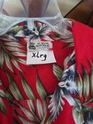 Aloha Republic Hawaiian Shirt Mens Xl Red Floral Button Up Made In Usa Vintage