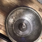 Antique Middle Eastern Bronze Bowl Engraved And Inscribed With Arabic Script