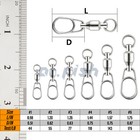 Ball Bearing Fishing Swivel With Fast Snap Clip Stainless Steel Connector Tackle