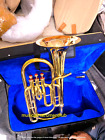 Baritone Horn Made Of Pure Brass In Golden Polish   Cushion Case   Free Shipping