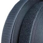 Hook And Loop Tape Non Adhesive 5meter Sew On Fastener Nylon Strips Fabric Black