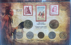 Native American Coin And Stamp Collection Penny Nickels Dollar Coins And Stamps