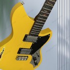 Vintage Aged Yellow Electric Guitar Solid Body Maple Neck Chrome Hardware Rock