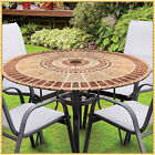 Round Vinyl Fitted Elastic Table Cover Flannel Back   Fits Up To 48    6 Designs