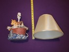 Vintage Resin Noah   s Ark Lamp With Shade Excellent Detail Mint Condition Jesus